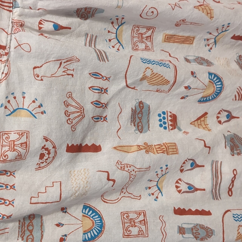 RARE Egyptian archeologist Anthropologie Danielle Kroll 100% cotton blouse
